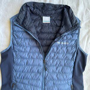 Columbia Lightweight Ripstop Nylon Puffer Vest w Stretch Side Panels / Womens L